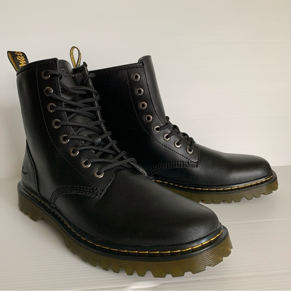 Dr. Martens LEATHER 8-Eye Combat Boots BLACK Awley MENS SIZE 13  T Lamper
